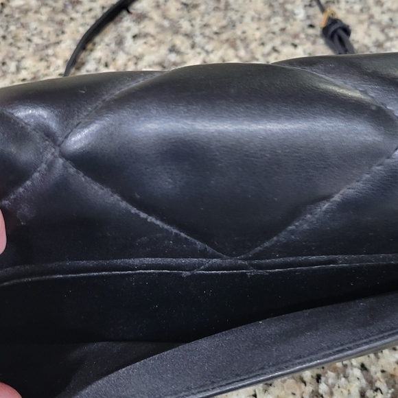 Black flip open, snap purse. - Picture 3 of 7